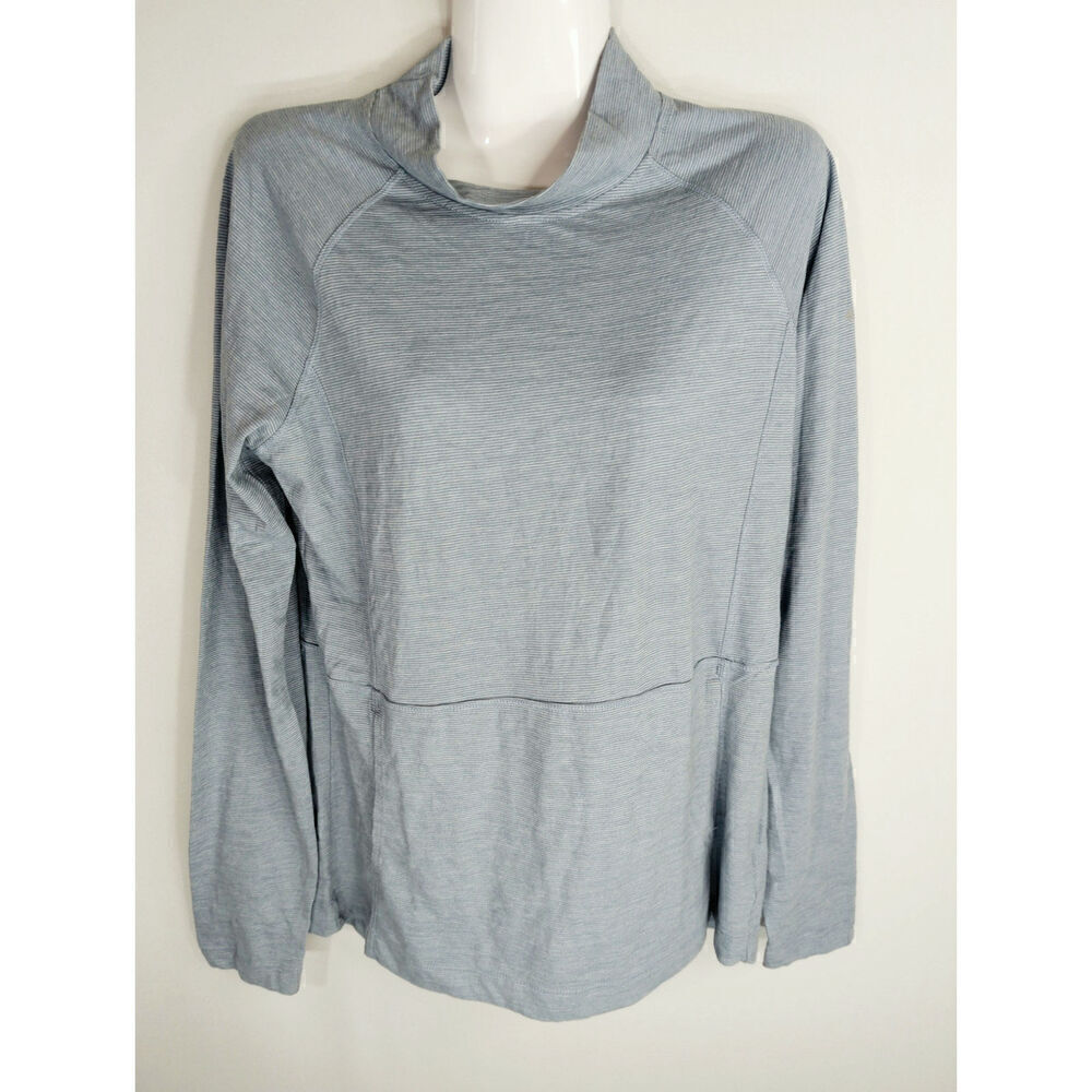 Columbia Sportswear‎ Women's Solid High Neck Long Sleeve Sweatshirts Blue Medium